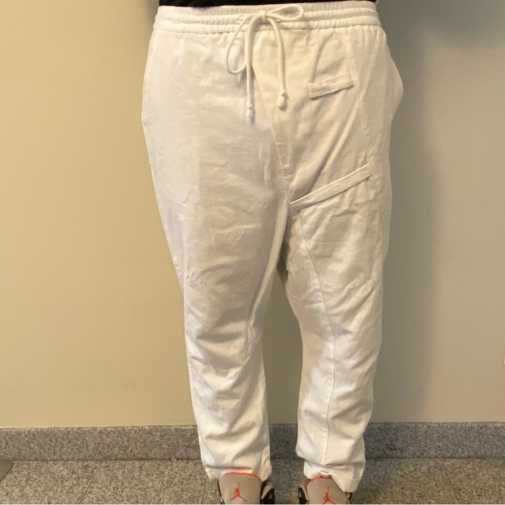 Zara Men White linen fashion pants